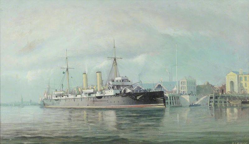 Henry J. Morgan HMS 'Fox' oil painting picture